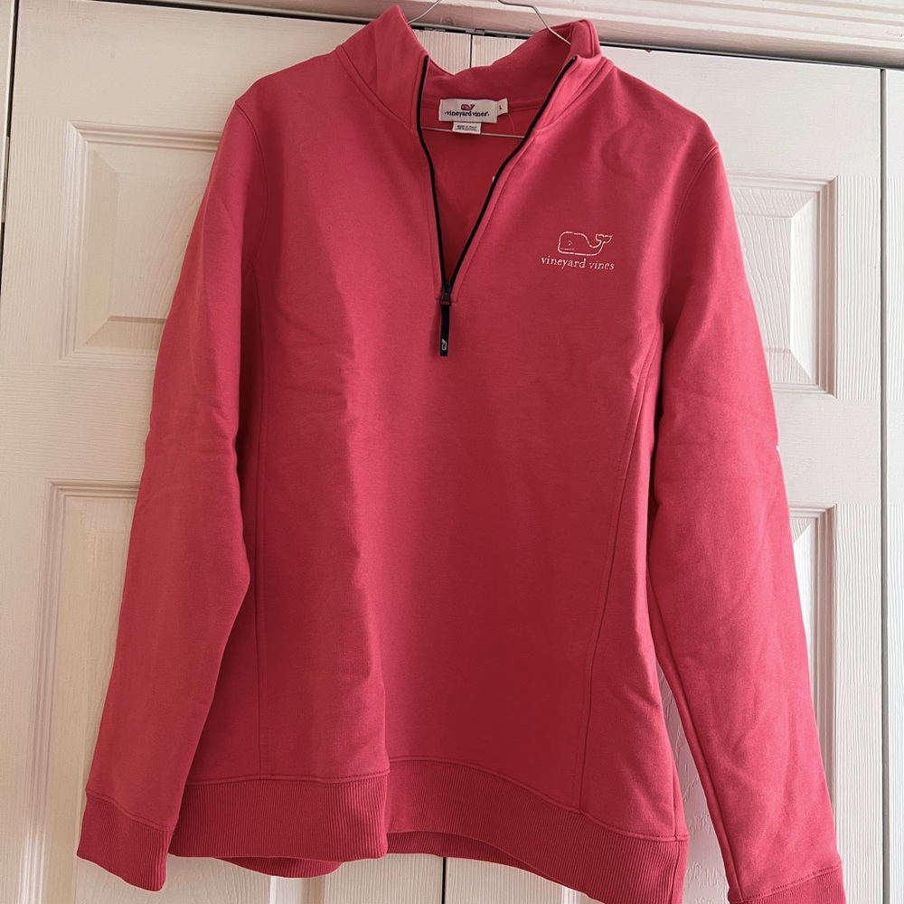 Vineyard Vines Graphic Quarter Zip - Jetty Red
